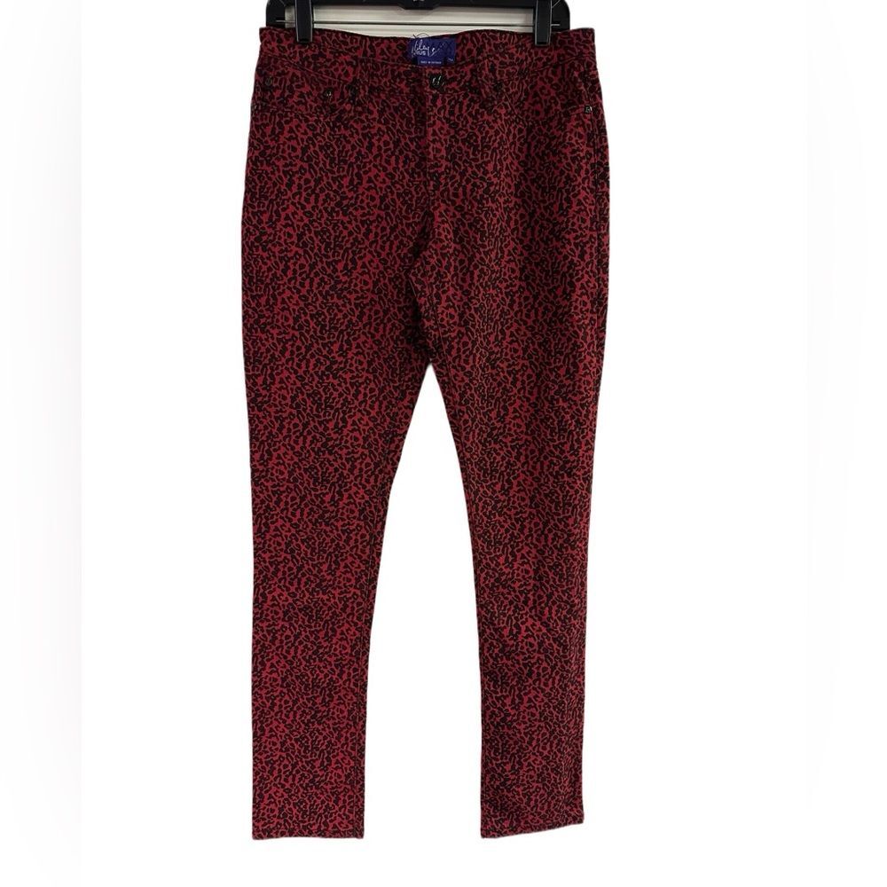 NWOT Miley Cyrus Max Azria Red & Black Lepard Cheetah Animal Print Pants…